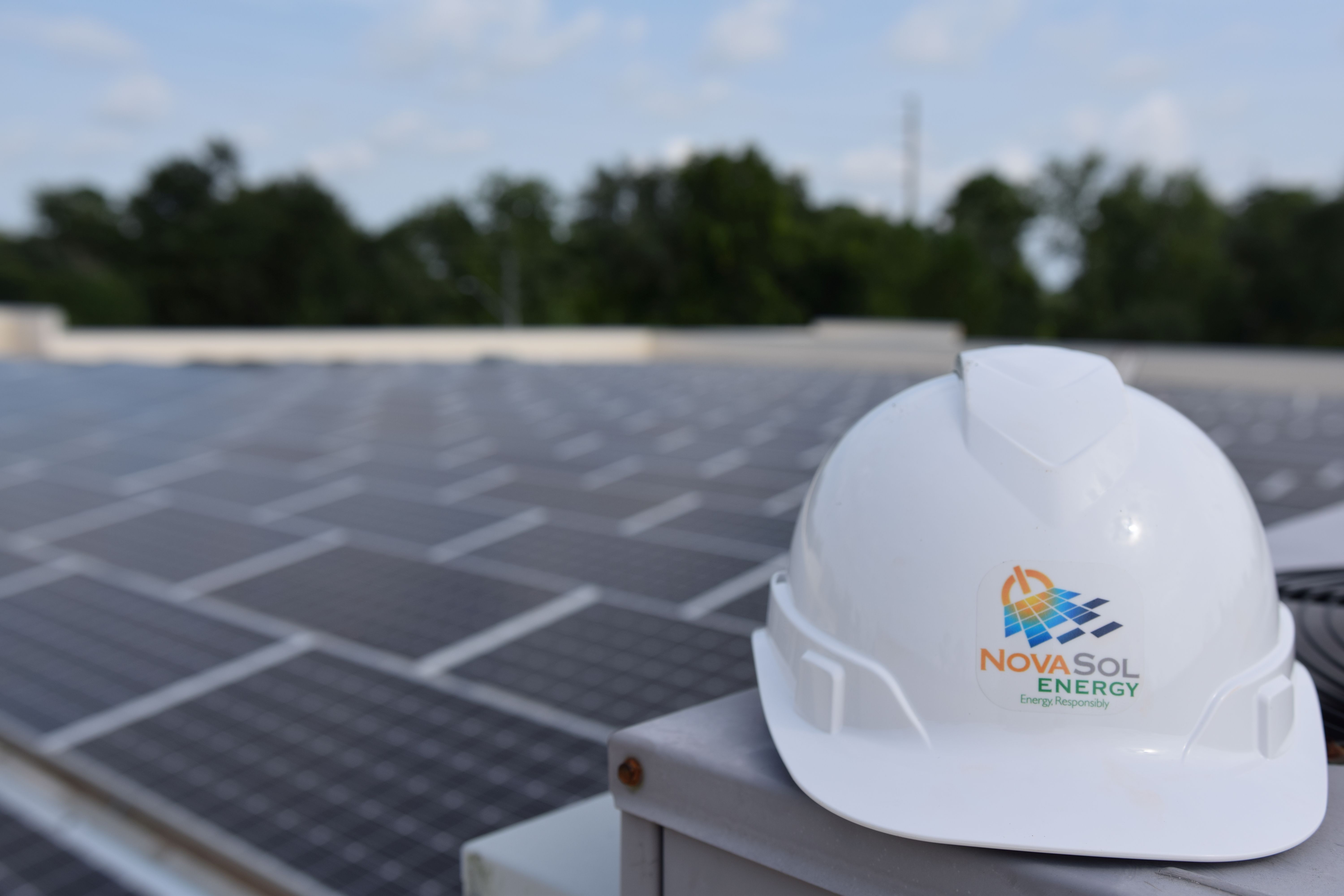 NovaSol Energy team on-site at a solar installation
